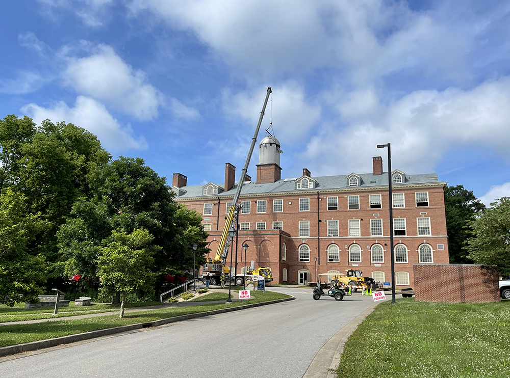 Berea College Hall Science Building Demolition-saving the dome