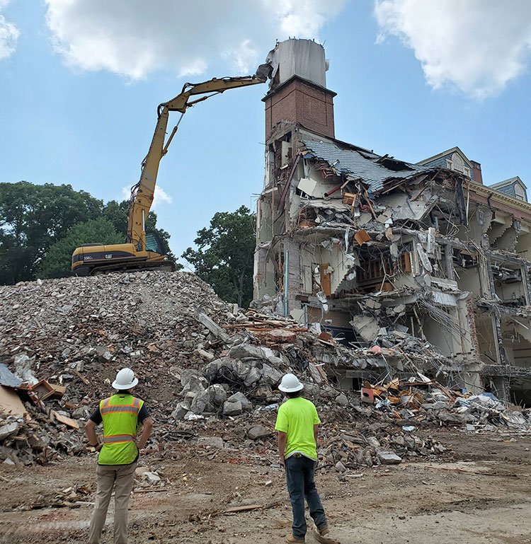 Berea College Hall Science Building Demolition workers image